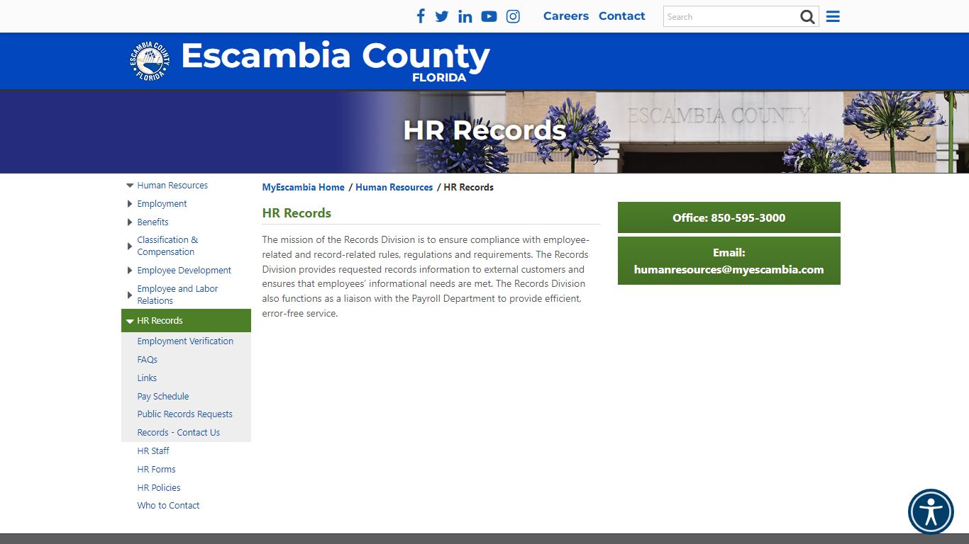 HR Records - Escambia County, Florida